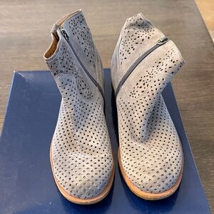 Sofft Gray Perforated Ankle Booties